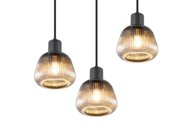 Lampa wisząca Trio Tarifa 5807 czarna retro 3xE27 x 1 szt.