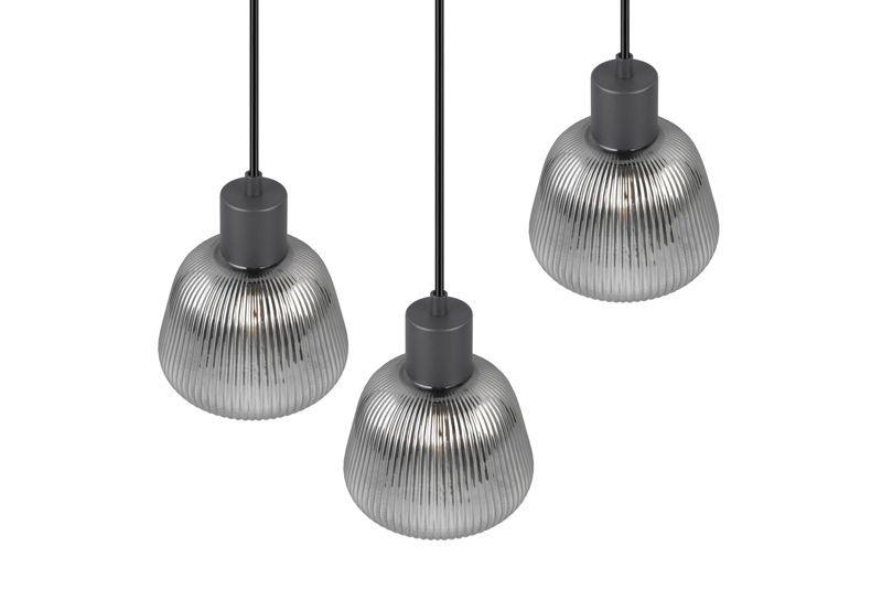 Lampa wisząca Trio Tarifa 5807 czarna retro 3xE27 x 1 szt.