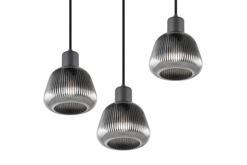 Lampa wisząca Trio Tarifa 5807 czarna retro 3xE27 x 1 szt.