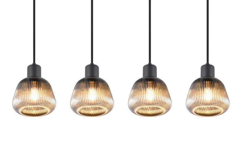 Lampa wisząca Trio Tarifa 5814 czarna retro 4xE27 x 1 szt.