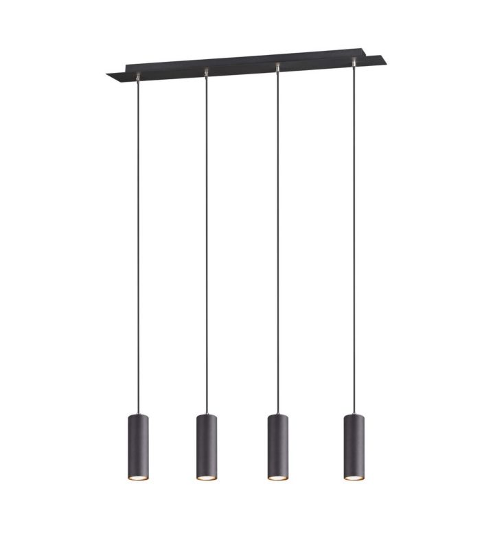 Lampa wisząca Trio VANTOS czarna 4xGU10x35W IP20 wym:150x75x9cm - 1 szt.