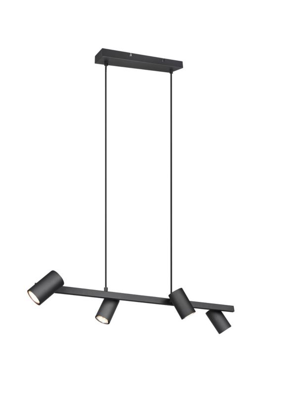Lampa wisząca Trio VANTOS czarna 4xGU10x35W IP20 wym:150x80x18cm - 1 szt.