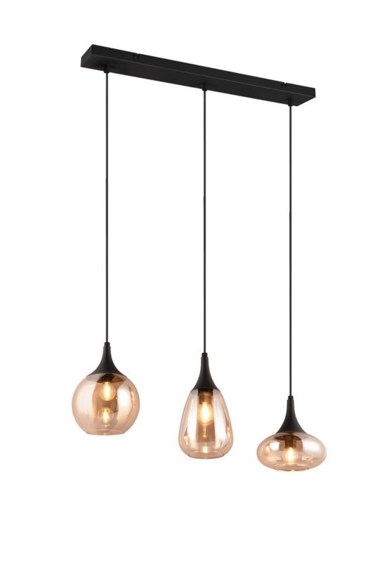 Lampa wisząca Trio VESTARI czarna 3xE14x40W IP20 wym:150x68,8x19,5cm - 1 szt.