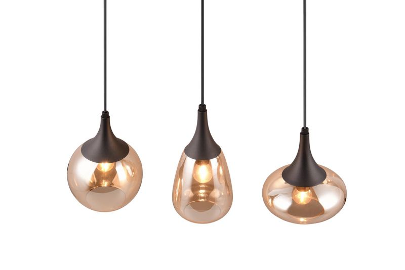 Lampa wisząca Trio VESTARI czarna 3xE14x40W IP20 wym:150x68,8x19,5cm - 1 szt.