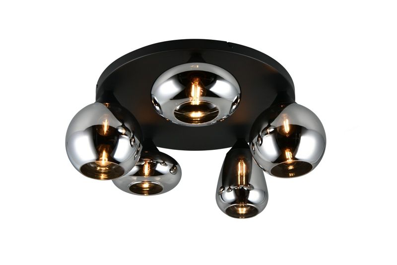 Lampa wisząca Trio VESTARI czarny matowa-chromowana 5xE14x10W IP20 wym:24,5x63,5x63,5cm - 1 szt.