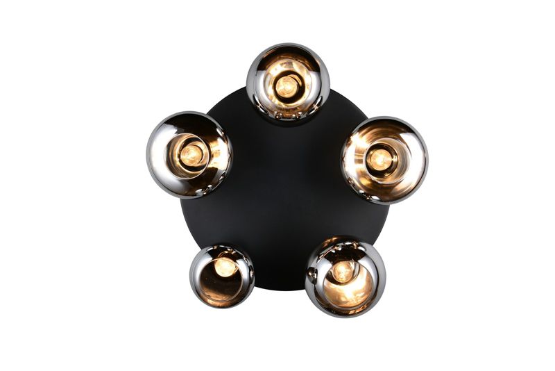 Lampa wisząca Trio VESTARI czarny matowa-chromowana 5xE14x10W IP20 wym:24,5x63,5x63,5cm - 1 szt.