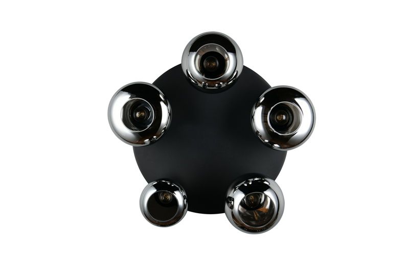 Lampa wisząca Trio VESTARI czarny matowa-chromowana 5xE14x10W IP20 wym:24,5x63,5x63,5cm - 1 szt.