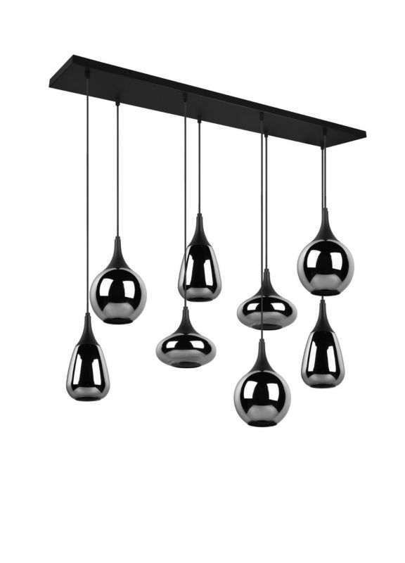 Lampa wisząca Trio VESTARI czarny matowa-chromowana 8xE14x40W IP20 wym:150x121x34,5cm - 1 szt.