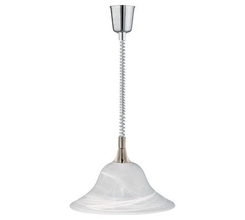 Lampa wisząca Trio Viola srebrno-biała wym: 130 x 39 x 39 cm 1xE27 x  1 szt.