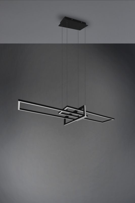 Lampa wisząca Trio ZENITRA czarny matowy LED 34W 3000K 4200lm IP20 - 1 szt.
