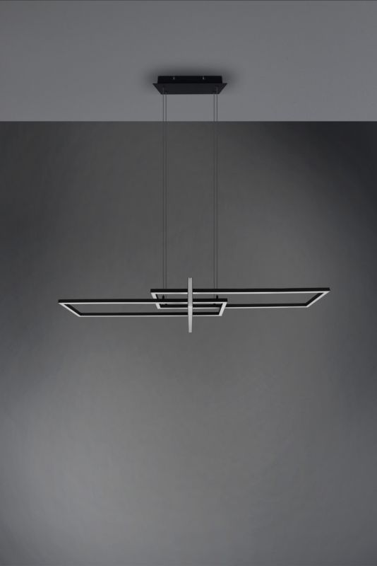 Lampa wisząca Trio ZENITRA czarny matowy LED 34W 3000K 4200lm IP20 - 1 szt.