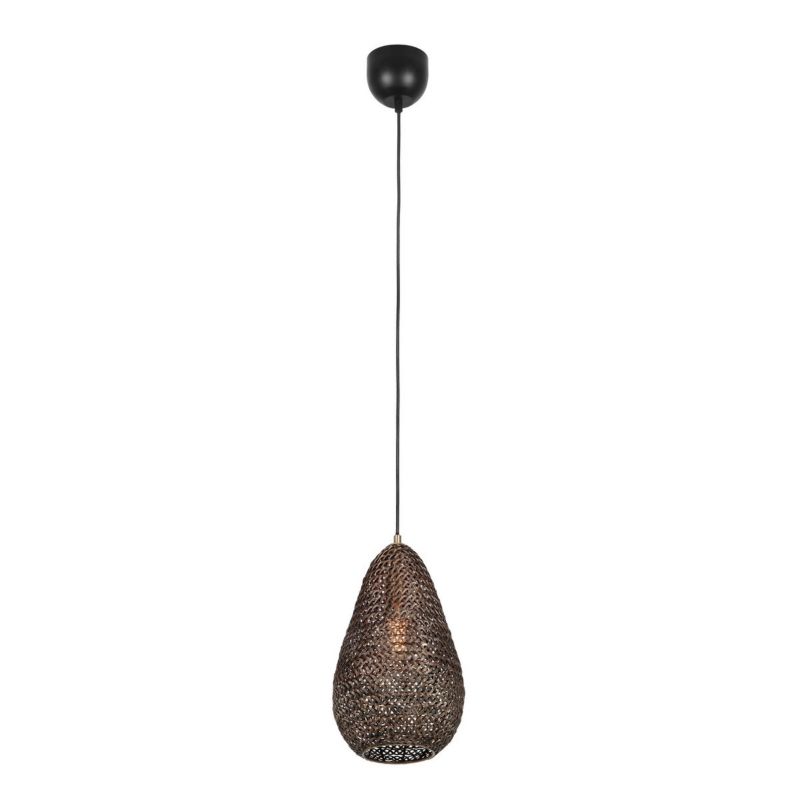 Lampa wisząca Trio Ziva patyna-złota-czarna wym: 150 x 23 x 23 cm 1xE27 x  1 szt.