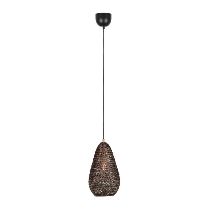 Lampa wisząca Trio Ziva patyna-złota-czarna wym: 150 x 23 x 23 cm 1xE27 x  1 szt.