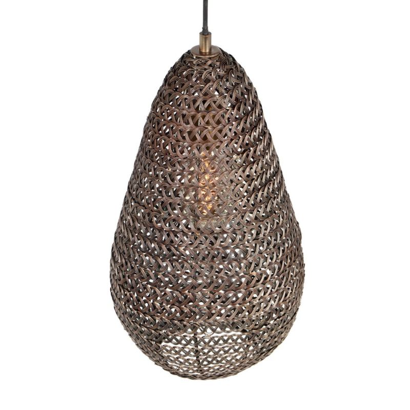Lampa wisząca Trio Ziva patyna-złota-czarna wym: 150 x 23 x 23 cm 1xE27 x  1 szt.