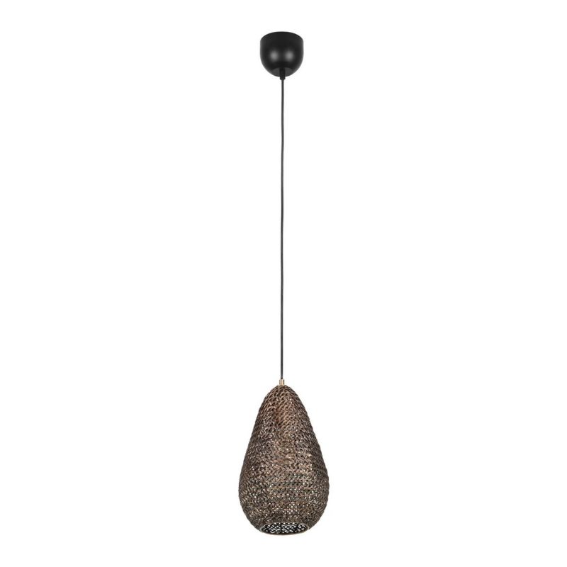 Lampa wisząca Trio Ziva patyna-złota-czarna wym: 150 x 23 x 23 cm 1xE27 x  1 szt.