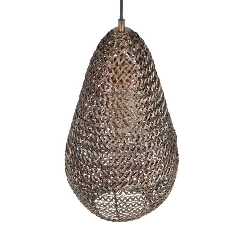 Lampa wisząca Trio Ziva patyna-złota-czarna wym: 150 x 23 x 23 cm 1xE27 x  1 szt.