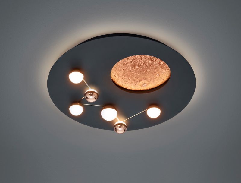 Lampa wisząca Trio ZODIAC czarna LED 42W 2300-4000K 5100lm IP20 wym:10x50x50cm - 1 szt.