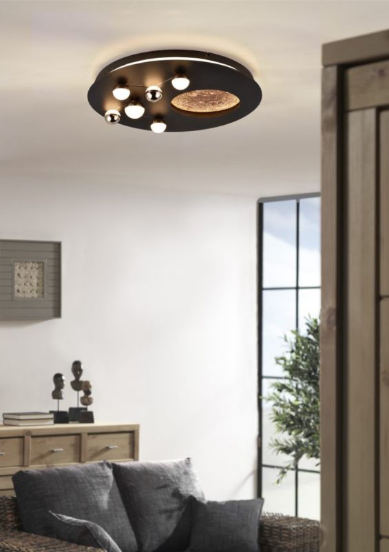 Lampa wisząca Trio ZODIAC czarna LED 42W 2300-4000K 5100lm IP20 wym:10x50x50cm - 1 szt.
