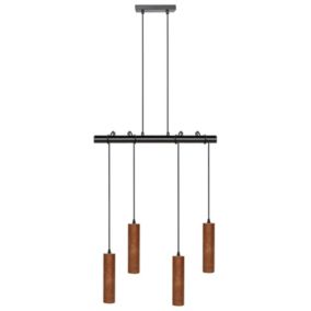 Lampa wisząca Tutaki Metal Czarny 1 szt.