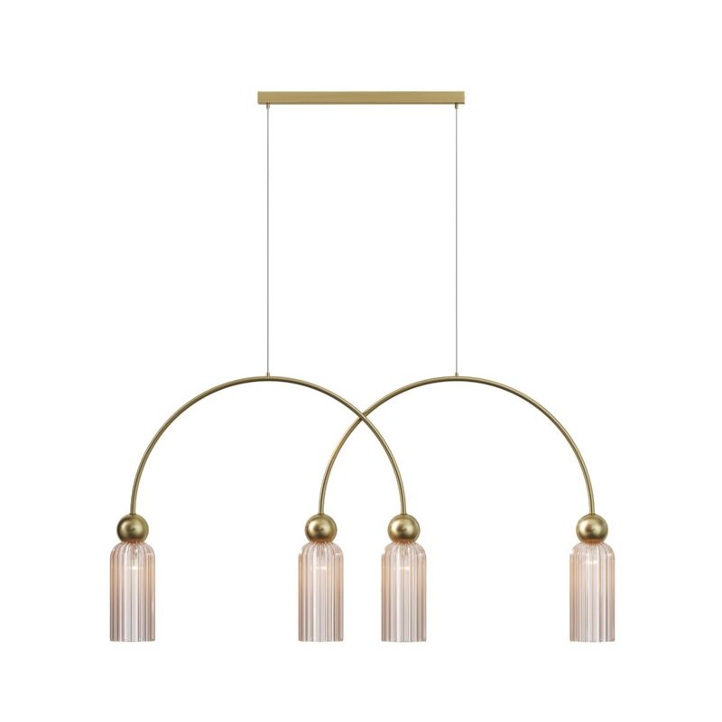 Lampa wisząca łuki ryflowane klosze Maytoni ANTIC mosiężno-złota 4xE14x40W IP20 wym:362,5x110x10cm - 1 szt.
