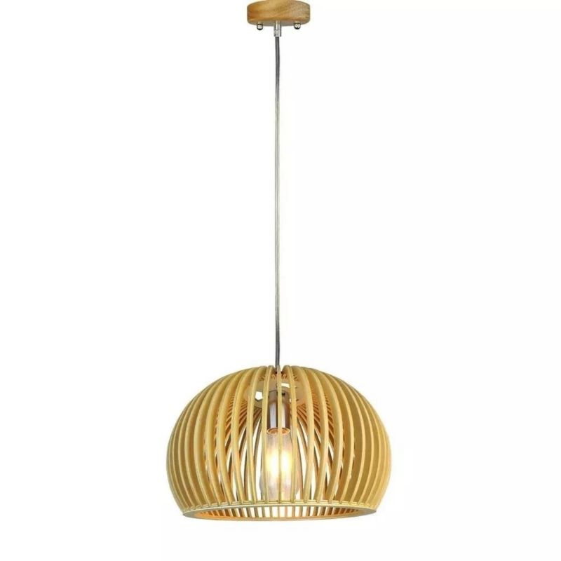 Lampa wisząca V-TAC Vt-3200 jasne drewno wym: 120 x 33 x 33 cm 1xE27 x  1 szt.