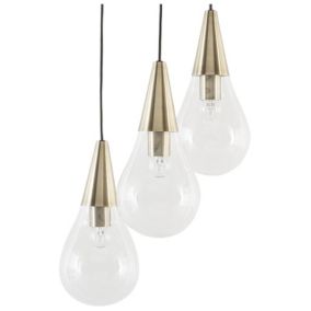 Lampa wisząca Vesle Szkło Mosiężny 1 szt.