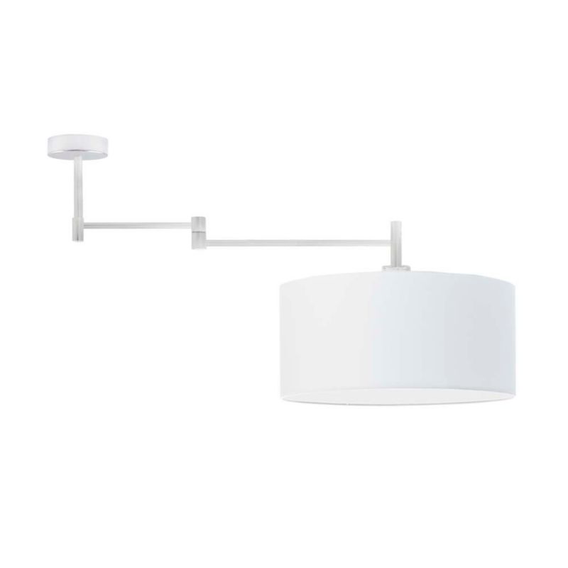 Lampa wisząca Volta Light Factory przegubowa sufitowa regulowana z abażurem walec Biały BLUES PRZEGUB 1szt.