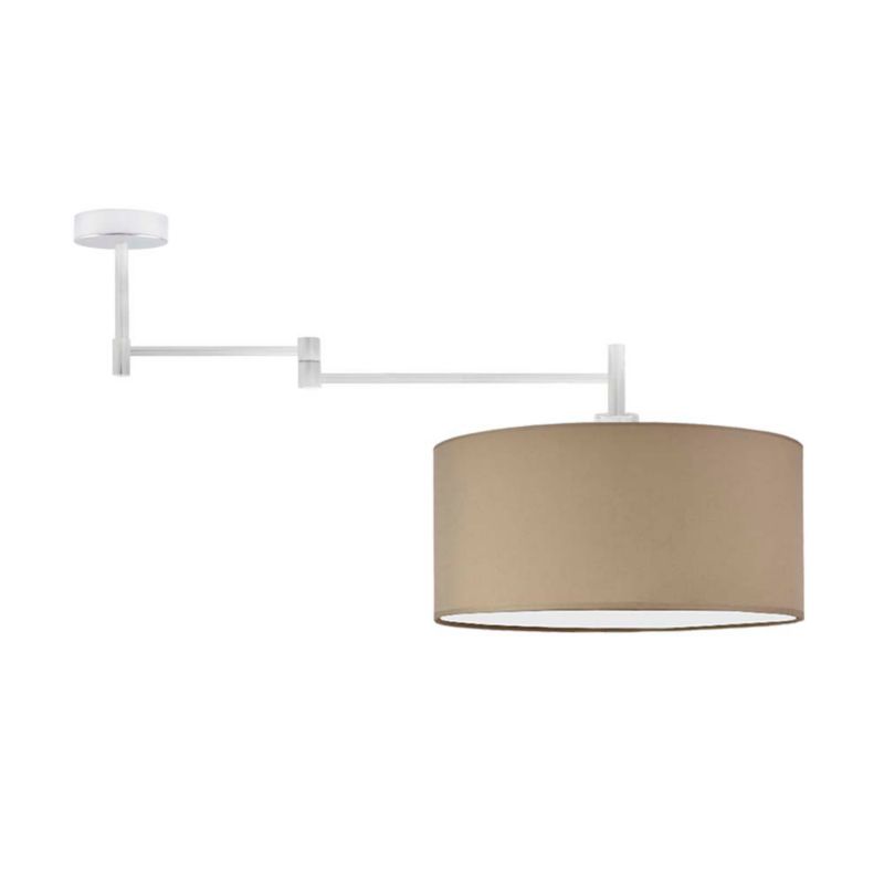 Lampa wisząca Volta Light Factory przegubowa sufitowa regulowana z abażurem walec Cappuccino BLUES PRZEGUB 1szt.