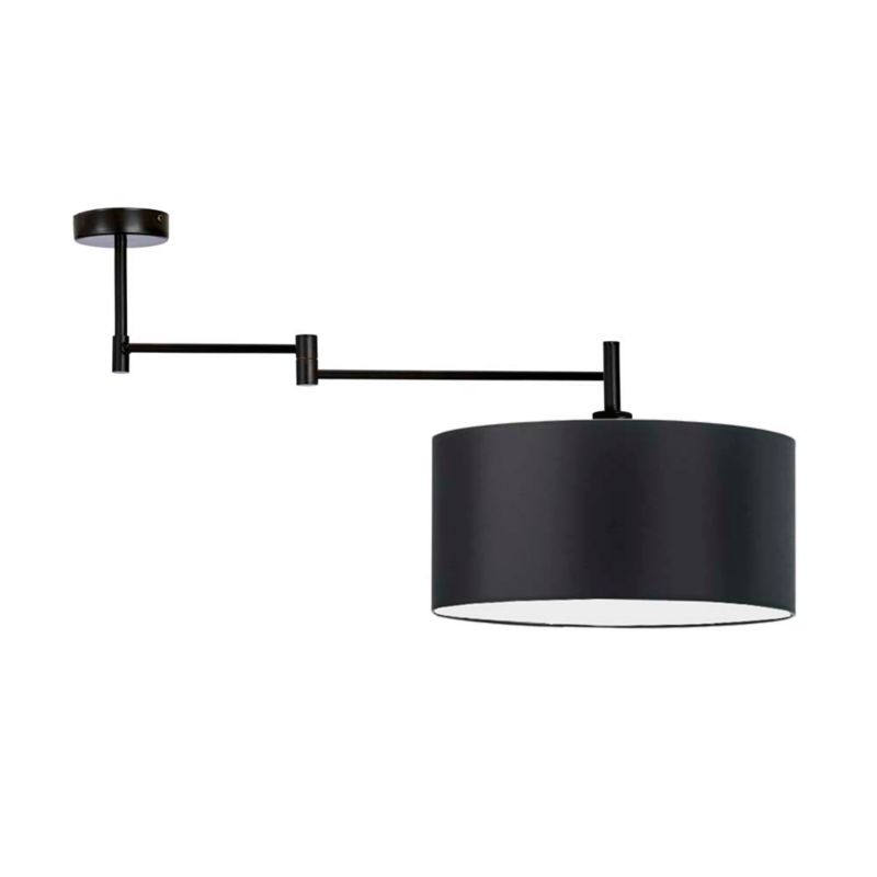 Lampa wisząca Volta Light Factory przegubowa sufitowa regulowana z abażurem walec Czarny BLUES PRZEGUB 1szt.