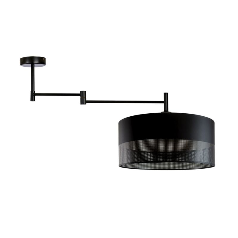 Lampa wisząca Volta Light Factory przegubowa sufitowa regulowana z abażurem walec Czarny BLUES PRZEGUB 1szt.