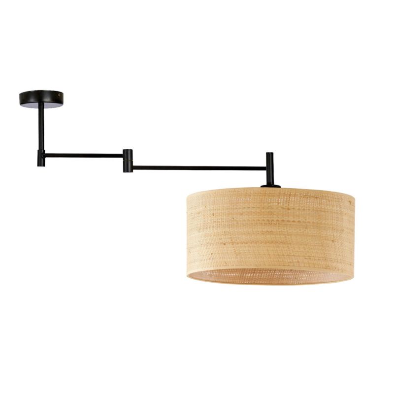 Lampa wisząca Volta Light Factory przegubowa sufitowa regulowana z abażurem walec Rattan BLUES PRZEGUB 1szt.