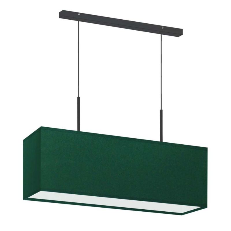 Lampa wisząca Volta Light Factory sufitowa regulowana z abażurem prostokąt Butelkowa zieleń MONO 1szt.