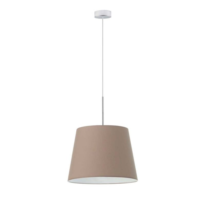 Lampa wisząca Volta Light Factory sufitowa regulowana z abażurem stożek Chrom/Cappuccino SPACE 1szt.
