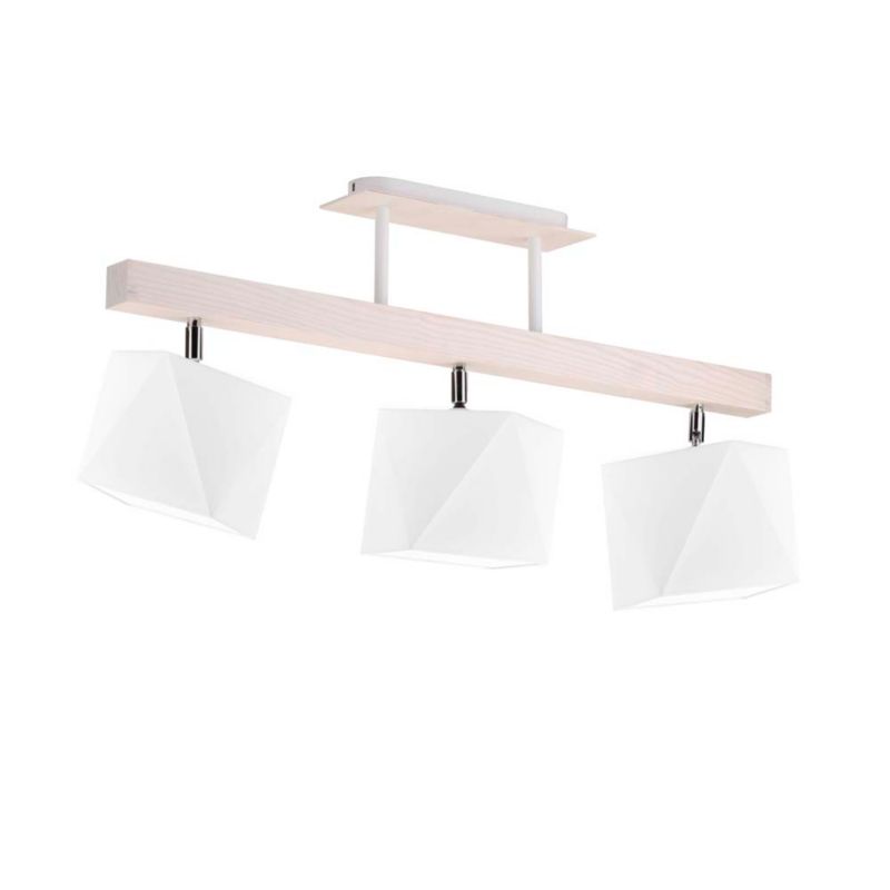 Lampa wisząca Volta Light Factory żyrandol plafon z abażurem diament Biały/biały FORMA P3 1szt.