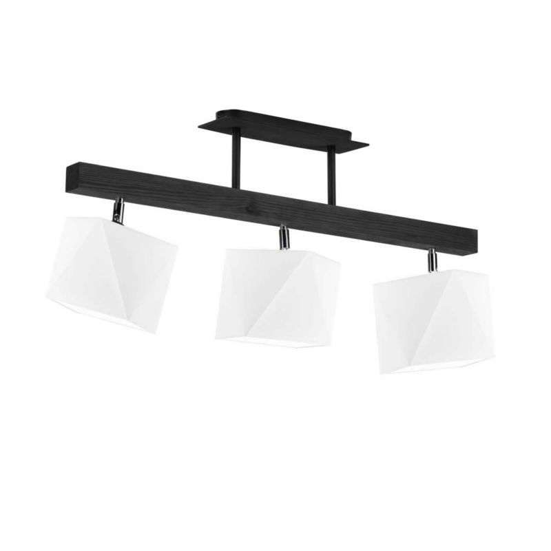 Lampa wisząca Volta Light Factory żyrandol plafon z abażurem diament Biały/czarny FORMA P3 1szt.