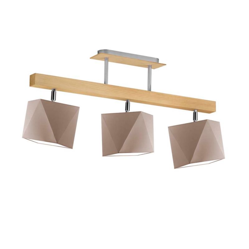 Lampa wisząca Volta Light Factory żyrandol plafon z abażurem diament Cappuccino FORMA P3 1szt.
