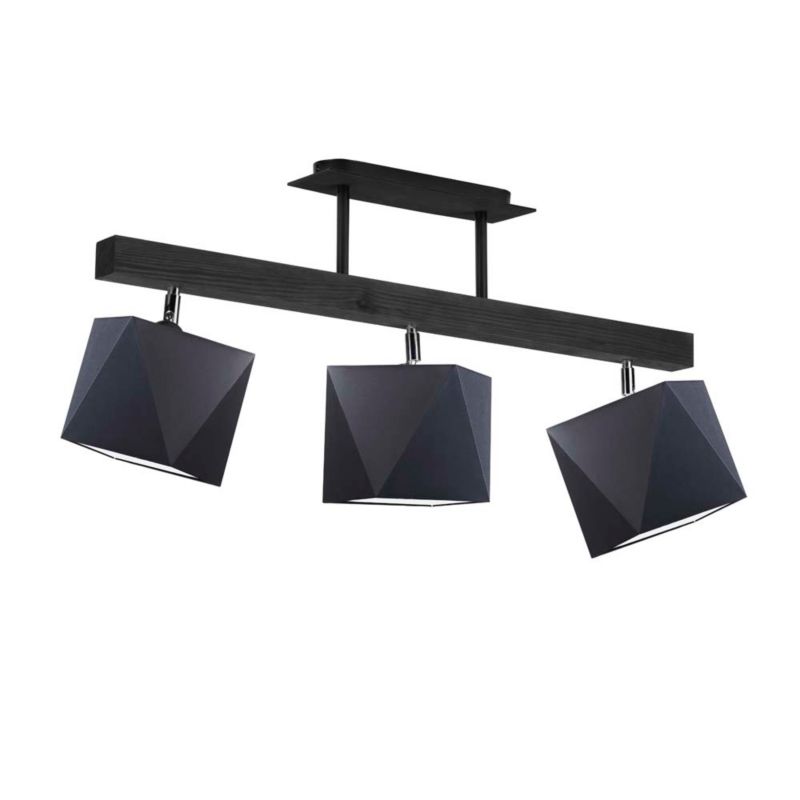 Lampa wisząca Volta Light Factory żyrandol plafon z abażurem diament czarny/Czarny FORMA P3 1szt.