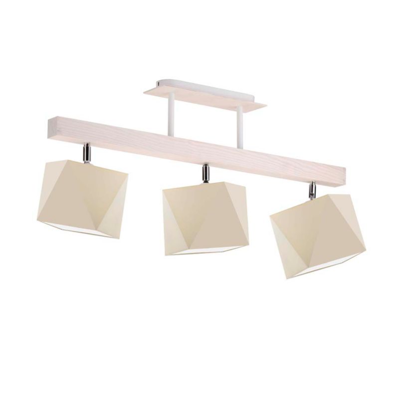 Lampa wisząca Volta Light Factory żyrandol plafon z abażurem diament ecru/biały FORMA P3 1szt.