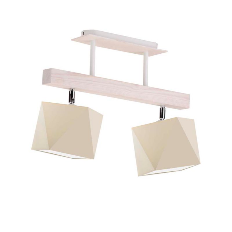 Lampa wisząca Volta Light Factory żyrandol plafon z abażurem diament Ecru FORMA P2 1szt.