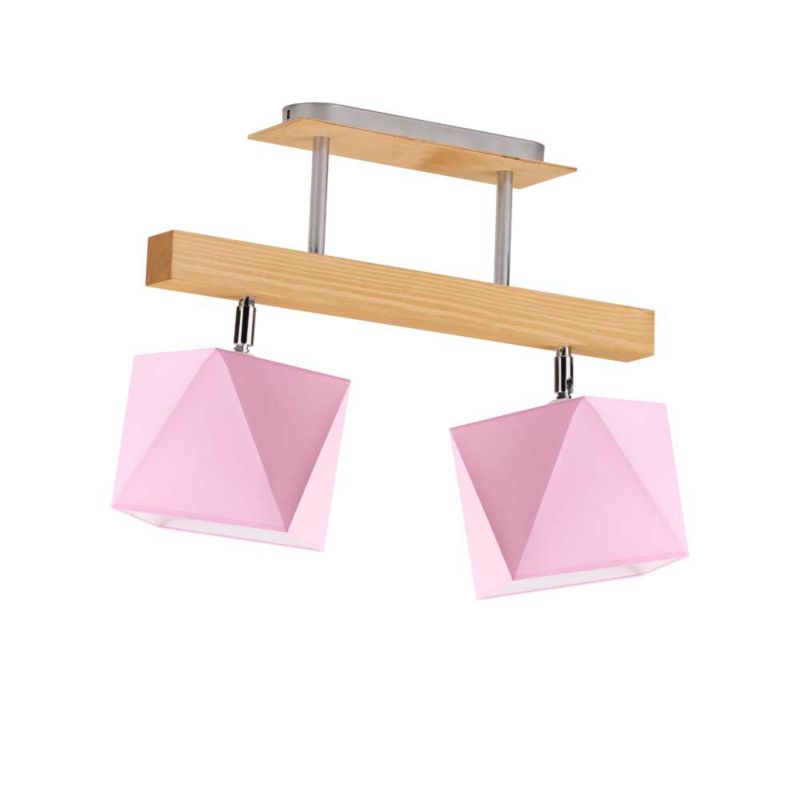 Lampa wisząca Volta Light Factory żyrandol plafon z abażurem diament Różowy FORMA P2 1szt.