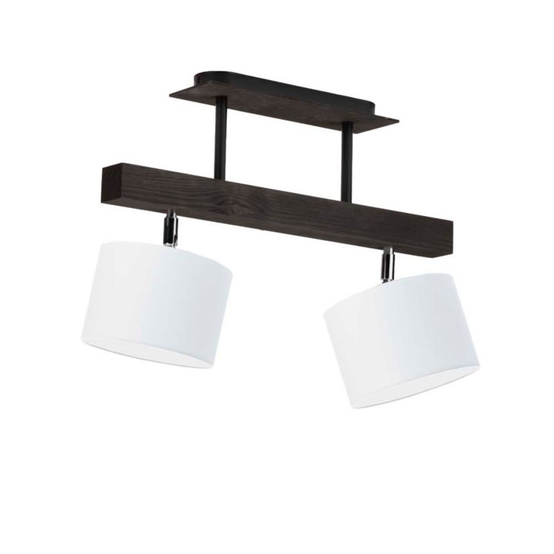 Lampa wisząca Volta Light Factory żyrandol plafon z abażurem walec czarny/Biały BONITA P2 1szt.