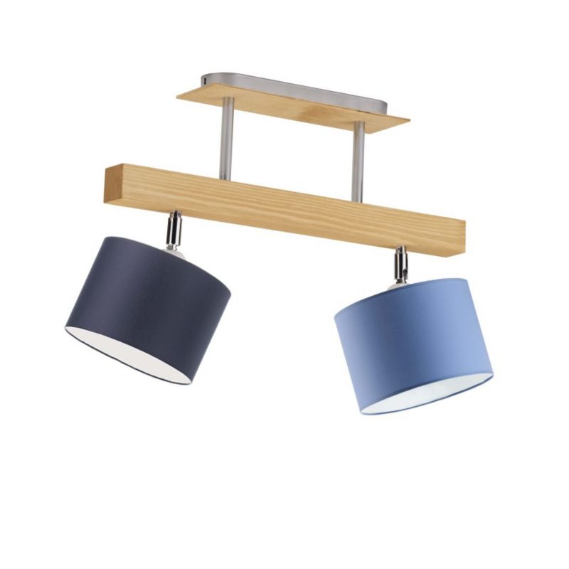Lampa wisząca Volta Light Factory żyrandol plafon z abażurem walec Granatowy, niebieski BONITA P2 1szt.