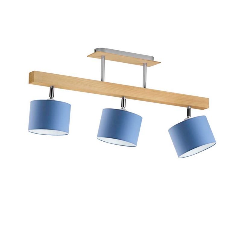 Lampa wisząca Volta Light Factory żyrandol plafon z abażurem walec niebieski BONITA P3 1szt.
