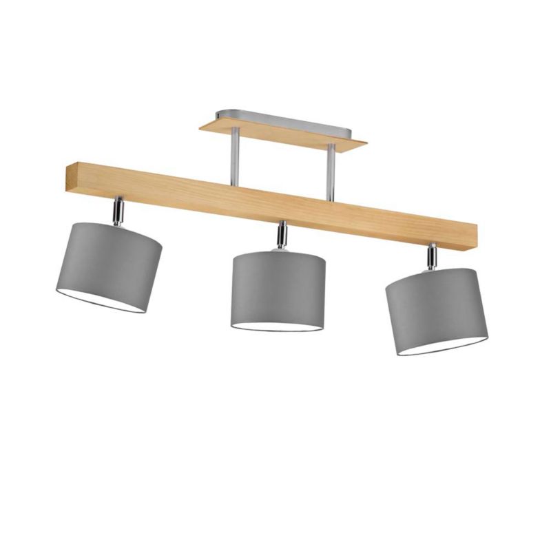 Lampa wisząca Volta Light Factory żyrandol plafon z abażurem walec Szary BONITA P3 1szt.