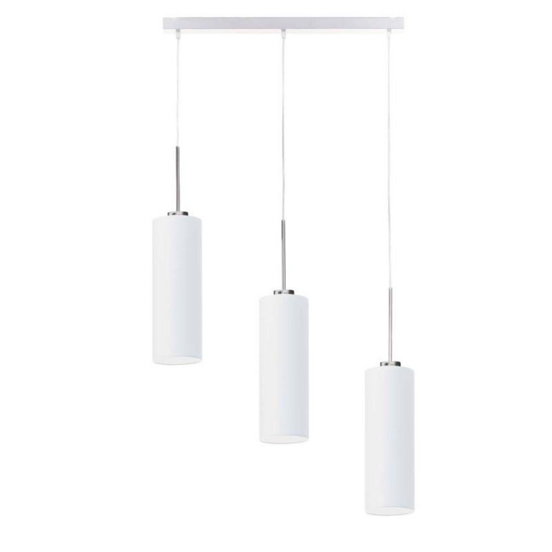 Lampa wisząca Volta Light Factory zwis żyrandol sufitowa z abażurami tuba Biały BELL Z3 1szt.