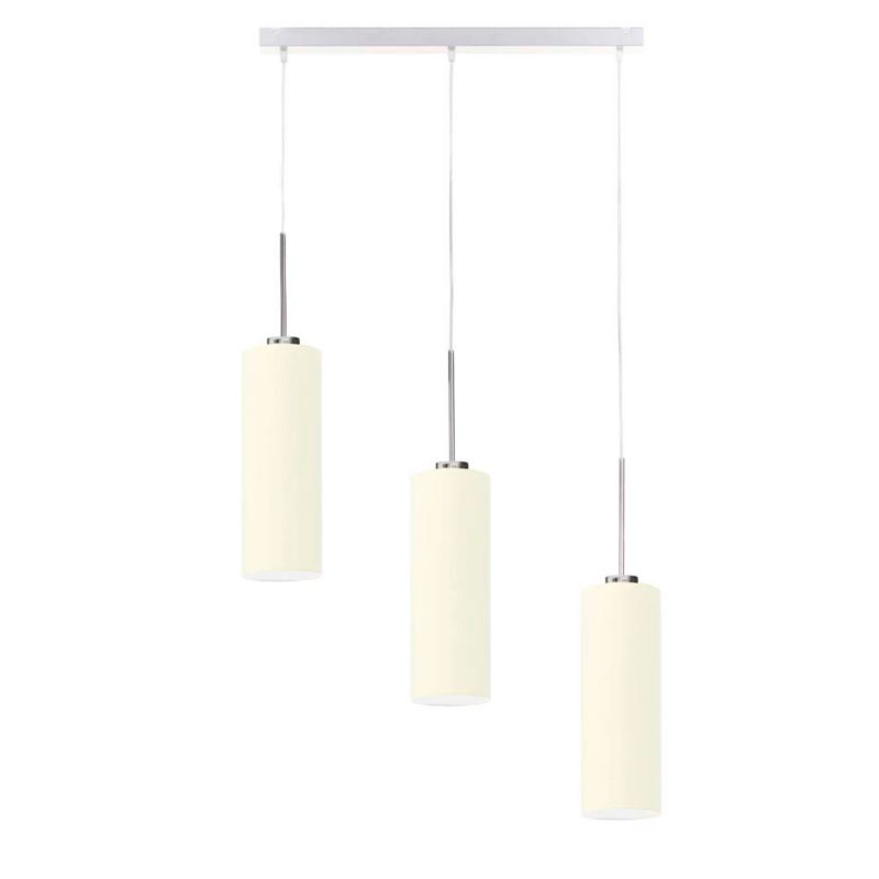 Lampa wisząca Volta Light Factory zwis żyrandol sufitowa z abażurami tuba Ecru BELL Z3 1szt.
