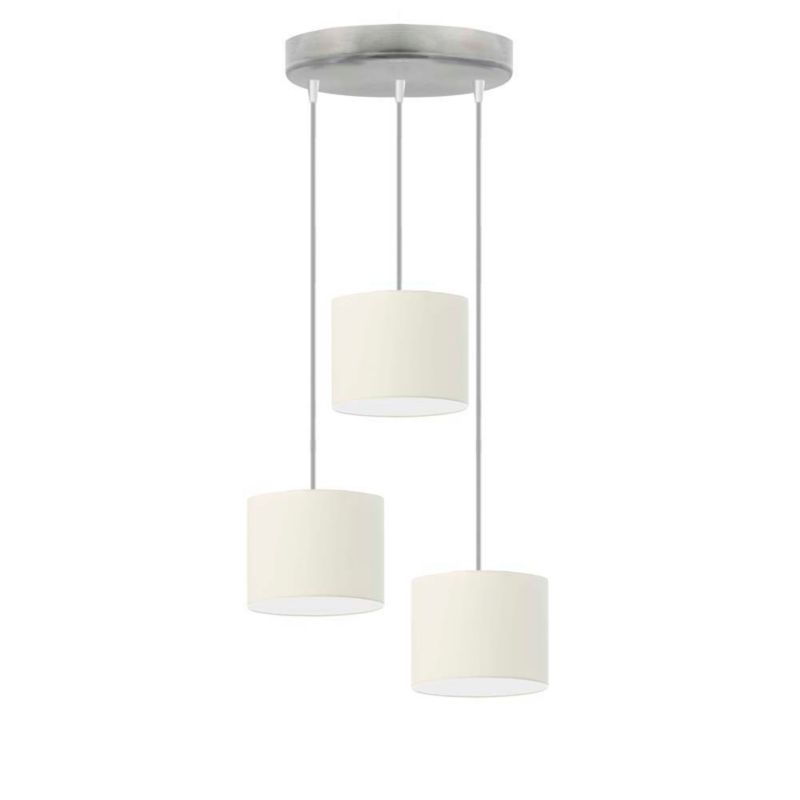 Lampa wisząca Volta Light Factory zwis żyrandol sufitowa z abażurami walec Ecru JAZZ Z3 1szt.