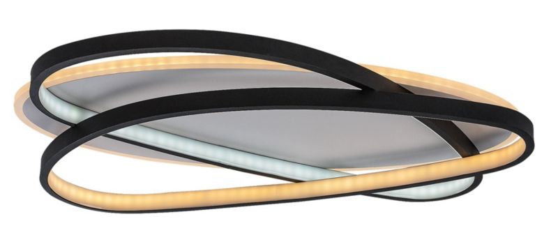 Lampa wisząca warstwowy design Rabalux Brantiel czarno-biała LED 57W 3000-6000KK 3200lm IP20 wym:7,5x53x38cm - 1 szt.
