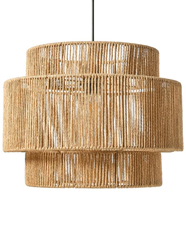 Lampa wisząca Wokiro Papierowa plecionka Naturalny 1 szt.