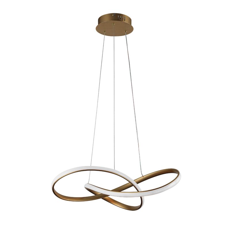 Lampa wisząca wstążka świetlna Italux Consa złota LED 40W  3000-4000-6000K 3400lm IP22 - 1 szt.